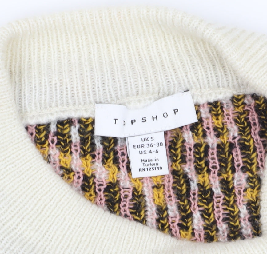 Womens UK Size S Topshop Multicoloured Pullover Jumper