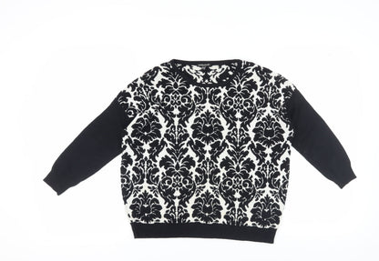 Womens UK Size 10 Warehouse Black Pullover Jumper
