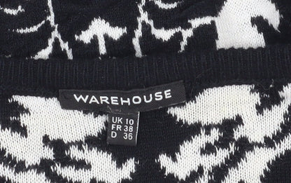 Womens UK Size 10 Warehouse Black Pullover Jumper