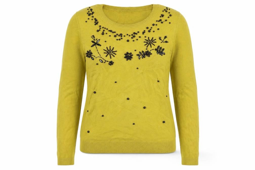 Womens UK Size 12 Marks and Spencer Yellow Pullover Jumper