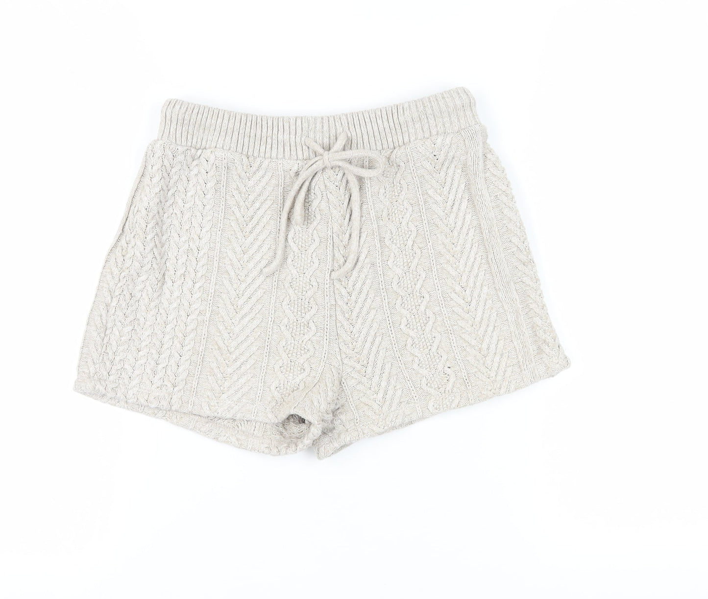 Zara Women's Beige Sweat Shorts Size 12