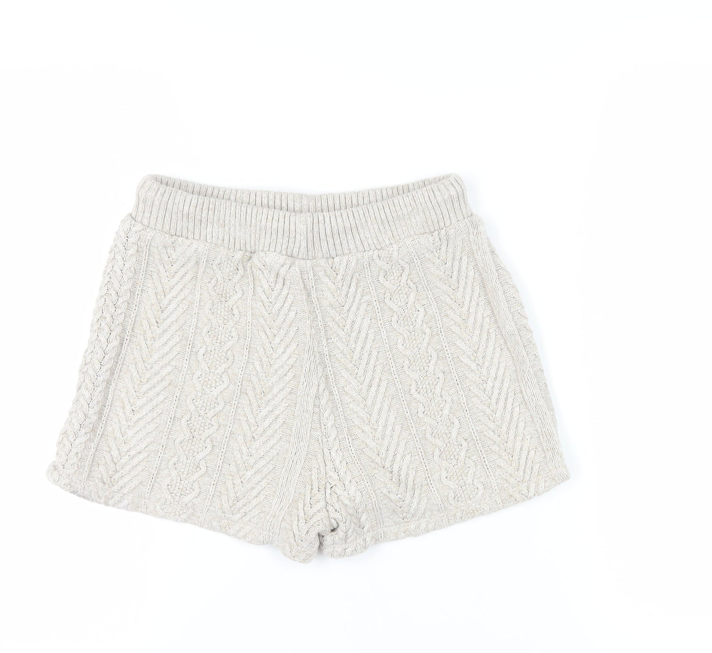Zara Women's Beige Sweat Shorts Size 12