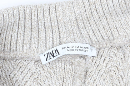 Zara Women's Beige Sweat Shorts Size 12