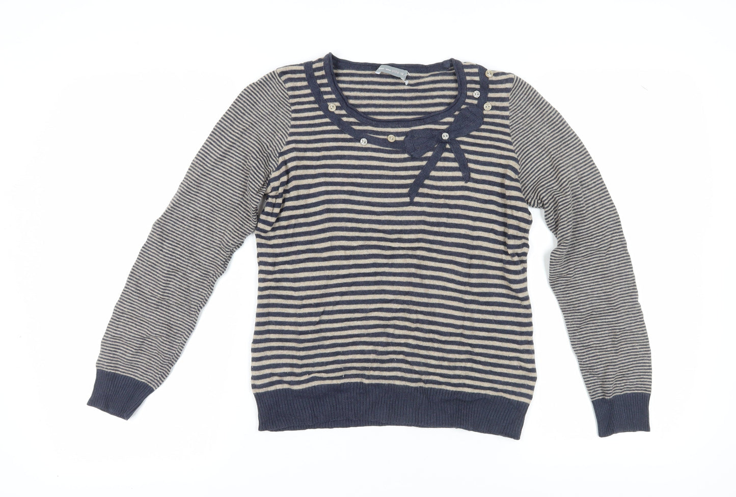 Per Una Women's Multicoloured Stripe Jumper Size 12