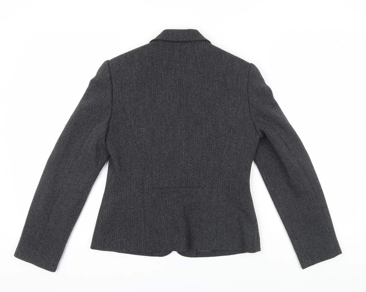 Next Women's Grey Tweed Suit Jacket, Size 10, Classic Fit