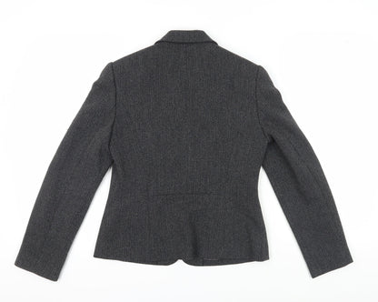 Next Women's Grey Tweed Suit Jacket, Size 10, Classic Fit