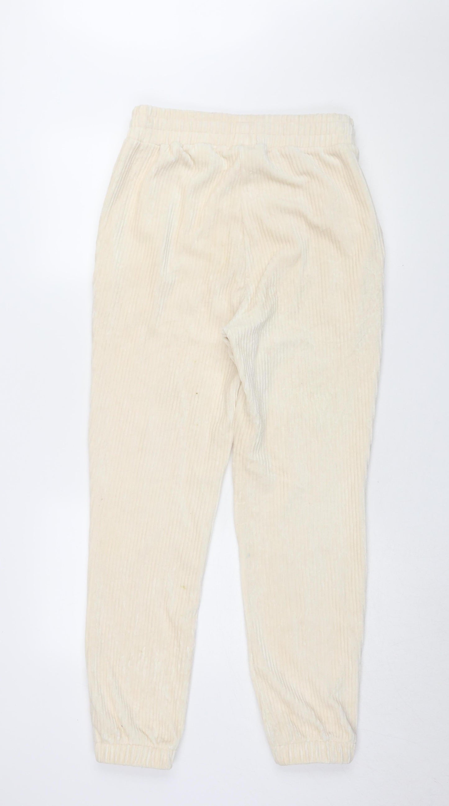 Womens UK Size 12 H&M Relaxed Fit Jogger Beige Trousers