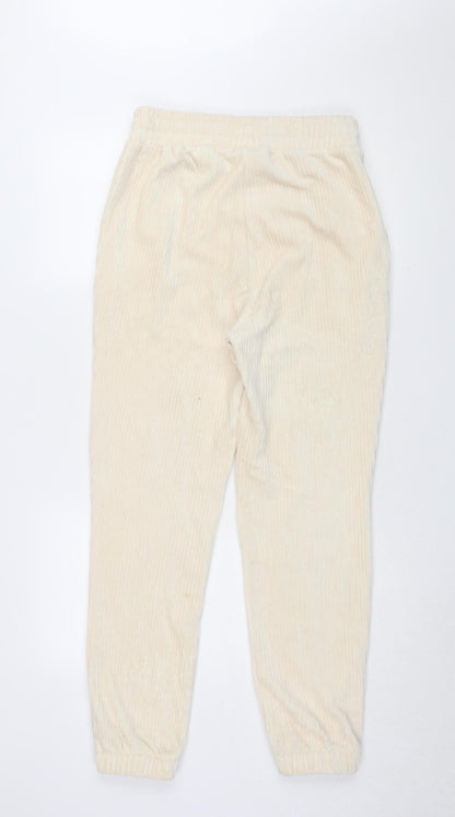 Womens UK Size 12 H&M Relaxed Fit Jogger Beige Trousers