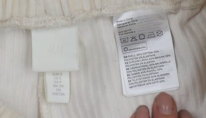 Womens UK Size 12 H&M Relaxed Fit Jogger Beige Trousers