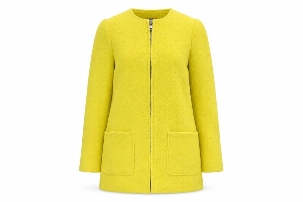 Womens UK Size 10 New Look Yellow Basic Jacket