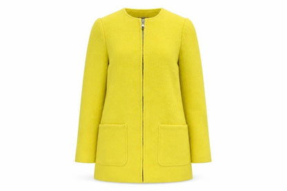 Womens UK Size 10 New Look Yellow Basic Jacket