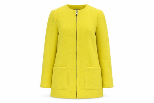 Womens UK Size 10 New Look Yellow Basic Jacket