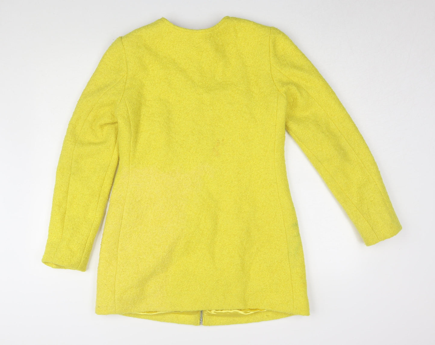 New Look Women's Yellow Wool Blend Coat Size 10