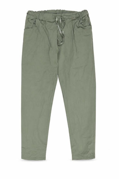 Front view of New Collection Green Relaxed Trousers, Size 2XS