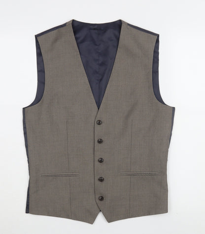 Mens UK Size 38 NEXT Regular Grey Suit Waistcoat
