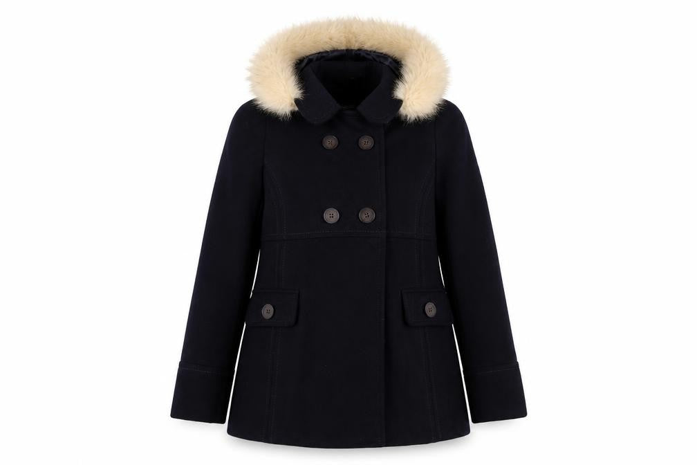 Womens UK Size 6 Topshop Black Parka Coat