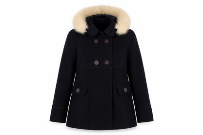 Womens UK Size 6 Topshop Black Parka Coat