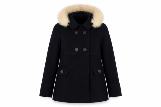 Womens UK Size 6 Topshop Black Parka Coat