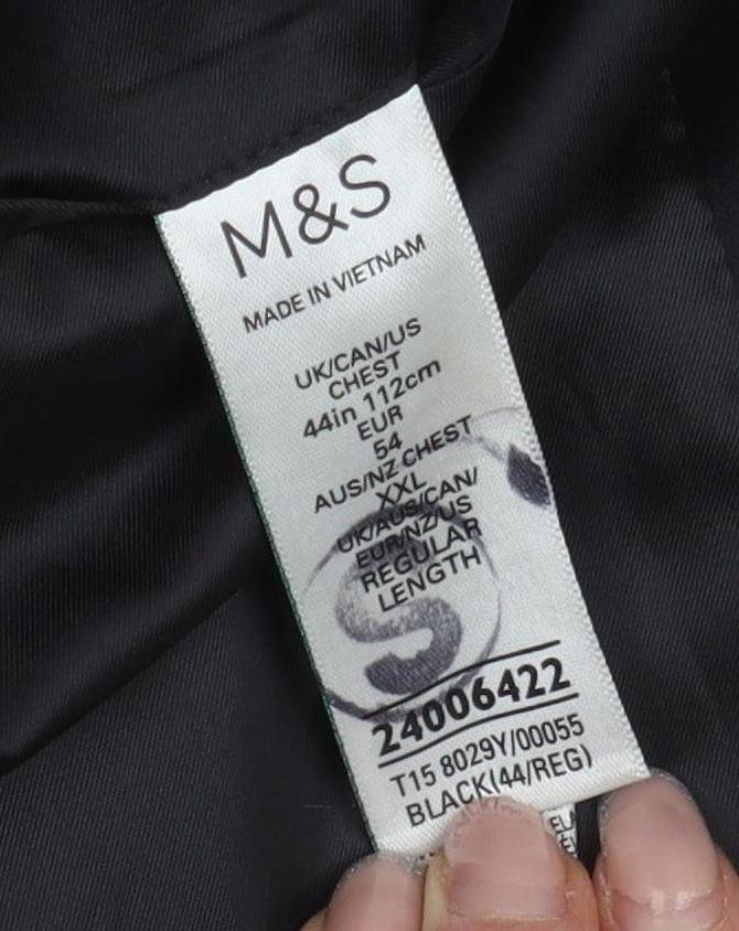 Mens UK Size 44 Marks and Spencer Regular Black Suit Jacket