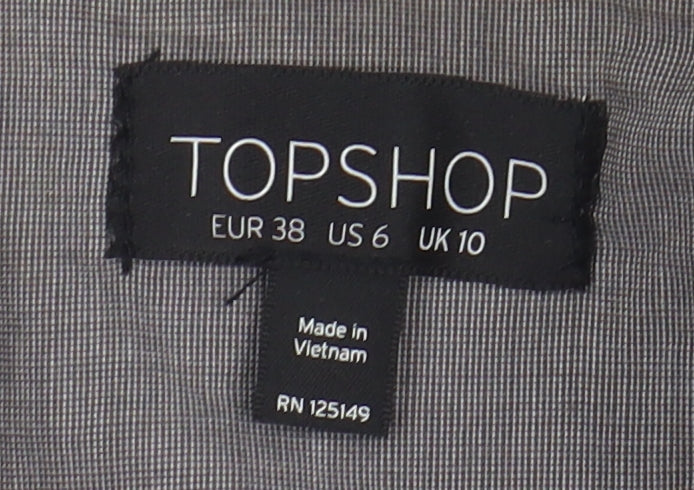 Topshop Women Grey Blazer UK 10 Business Casual