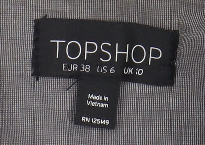 Topshop Women Grey Blazer UK 10 Business Casual
