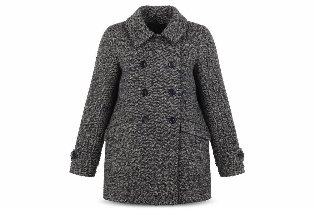 Womens UK Size 8 Warehouse Grey Pea Coat