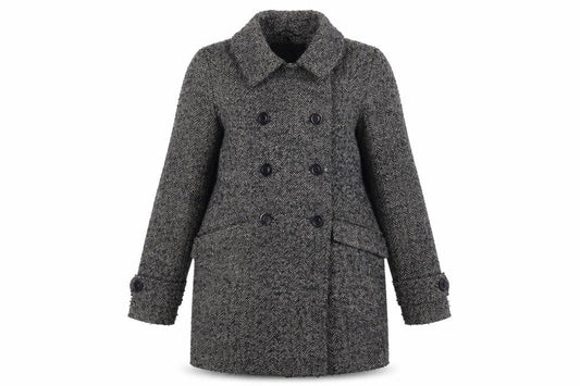 Womens UK Size 8 Warehouse Grey Pea Coat