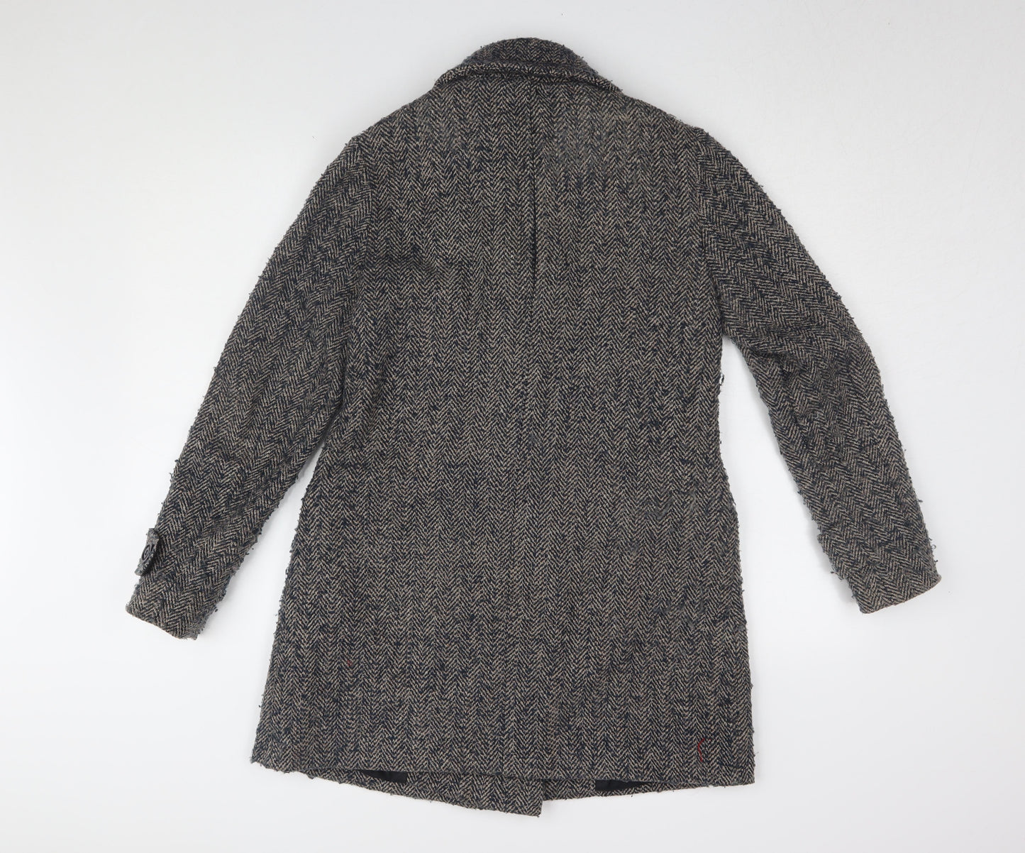 Womens UK Size 8 Warehouse Grey Pea Coat