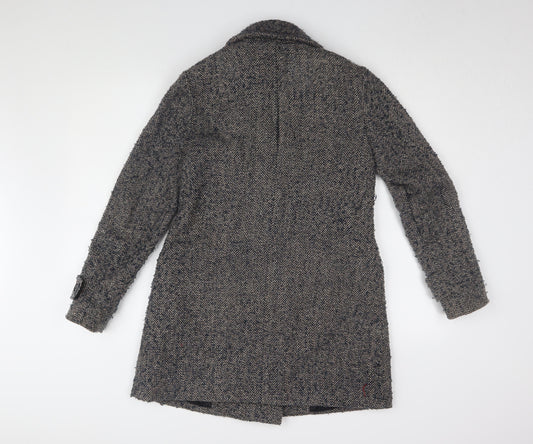 Womens UK Size 8 Warehouse Grey Pea Coat