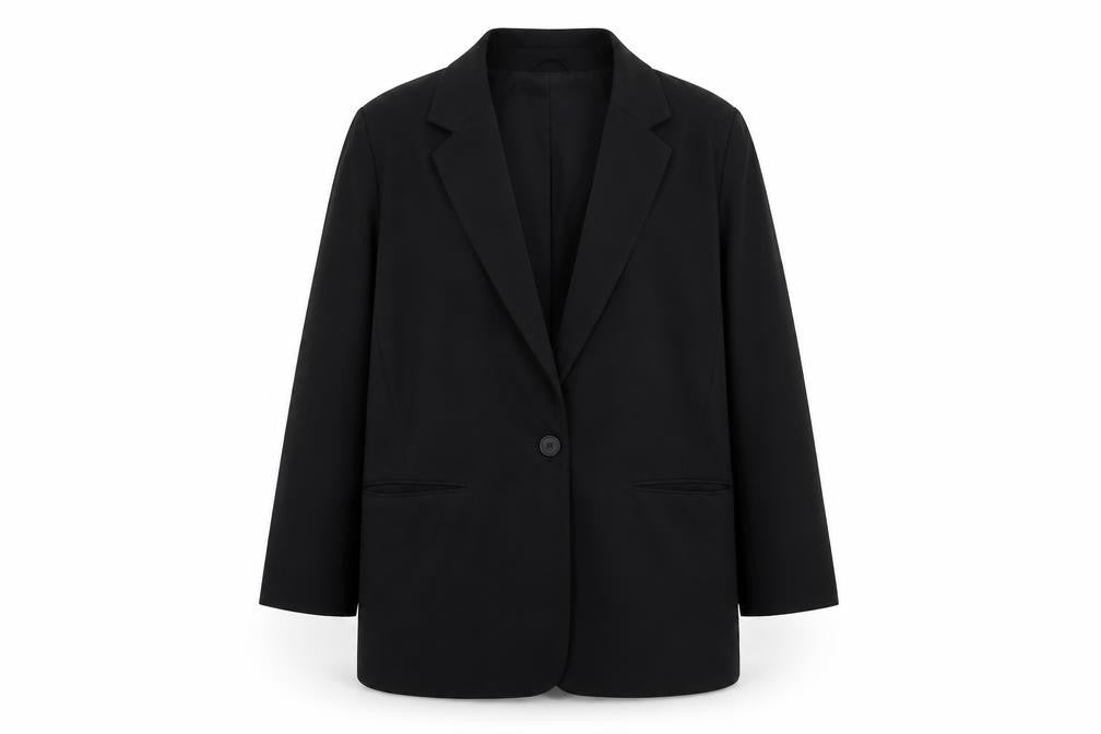 Womens UK Size L H&M Black Overcoat