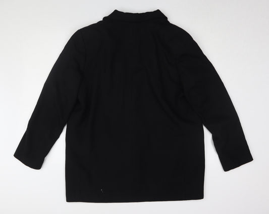 Womens UK Size L H&M Black Overcoat