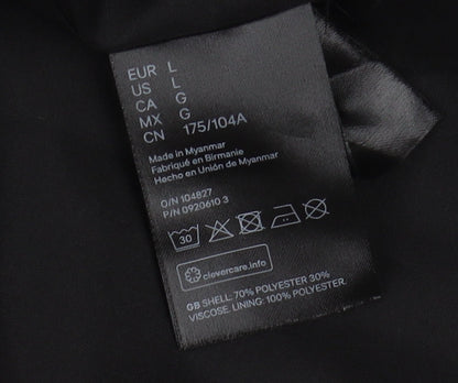 Womens UK Size L H&M Black Overcoat