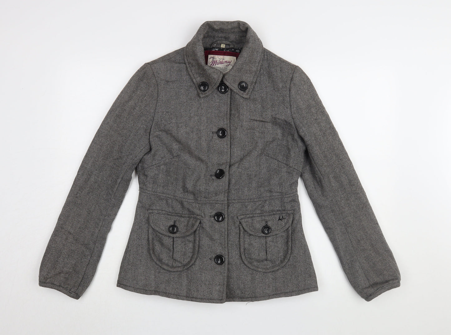 Mantaray Women's Grey Military Jacket Size 10