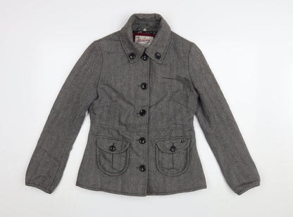 Mantaray Women's Grey Military Jacket Size 10