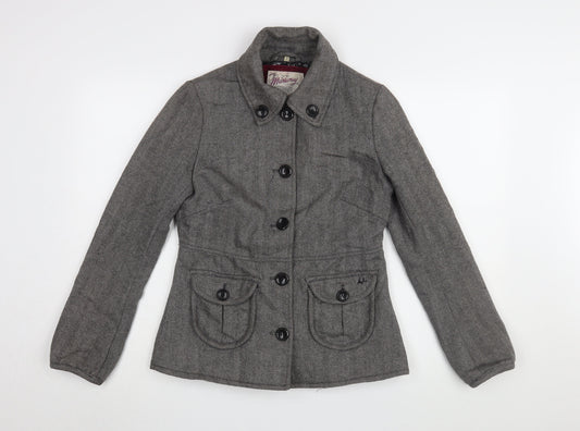 Mantaray Women's Grey Military Jacket Size 10