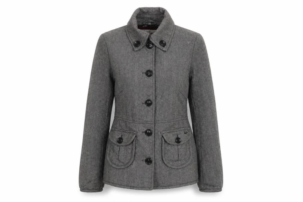 Womens UK Size 10 Mantaray Grey Military Jacket