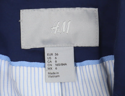 H&M Women's Blue Suit Jacket Size 8 Classic Fit