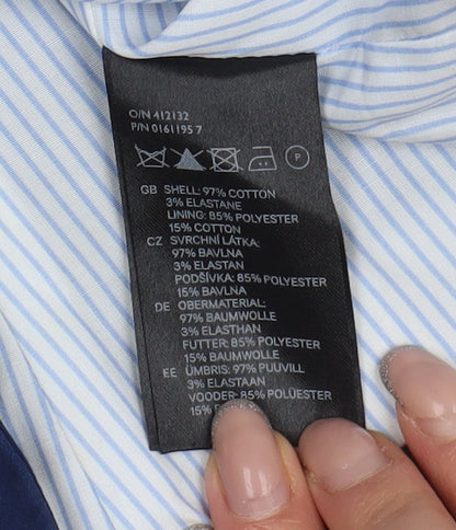 H&M Women's Blue Suit Jacket Size 8 Classic Fit