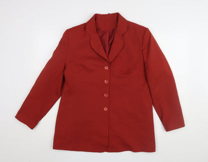 Womens UK Size 16 Anne Brooks Regular Red Suit Jacket