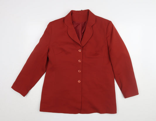 Womens UK Size 16 Anne Brooks Regular Red Suit Jacket