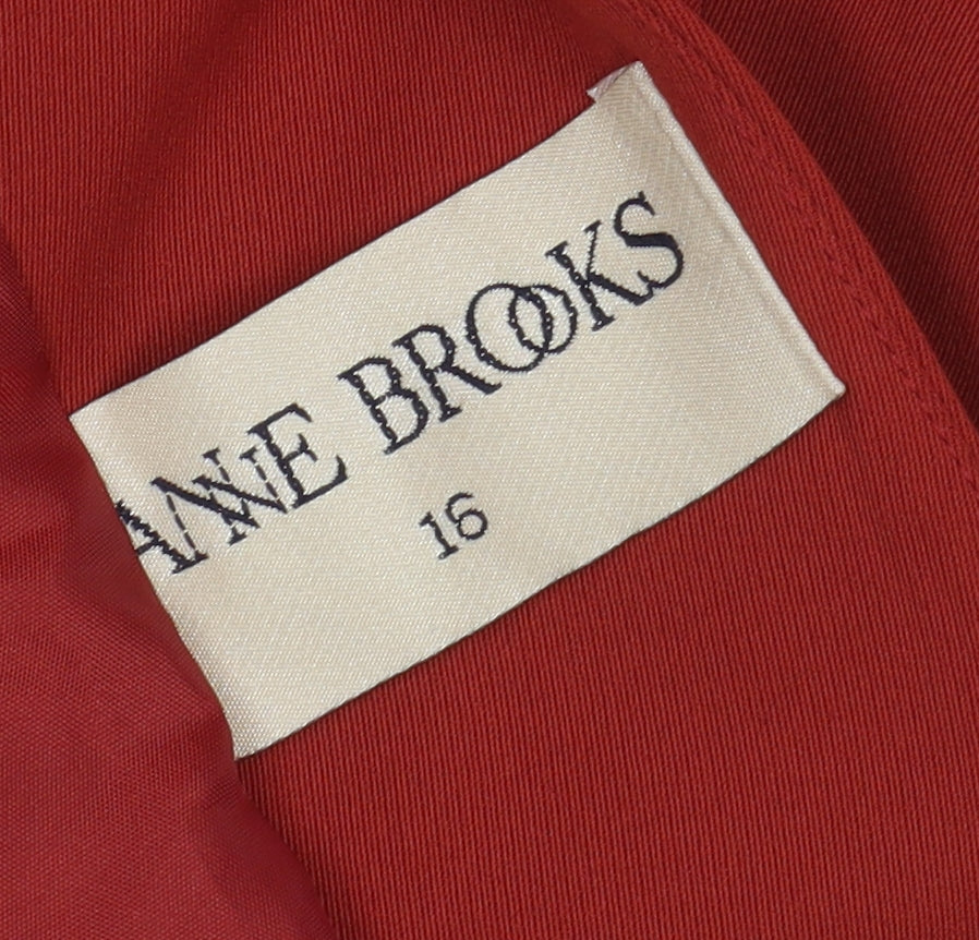 Womens UK Size 16 Anne Brooks Regular Red Suit Jacket