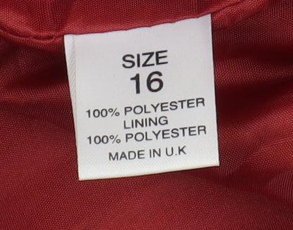 Womens UK Size 16 Anne Brooks Regular Red Suit Jacket