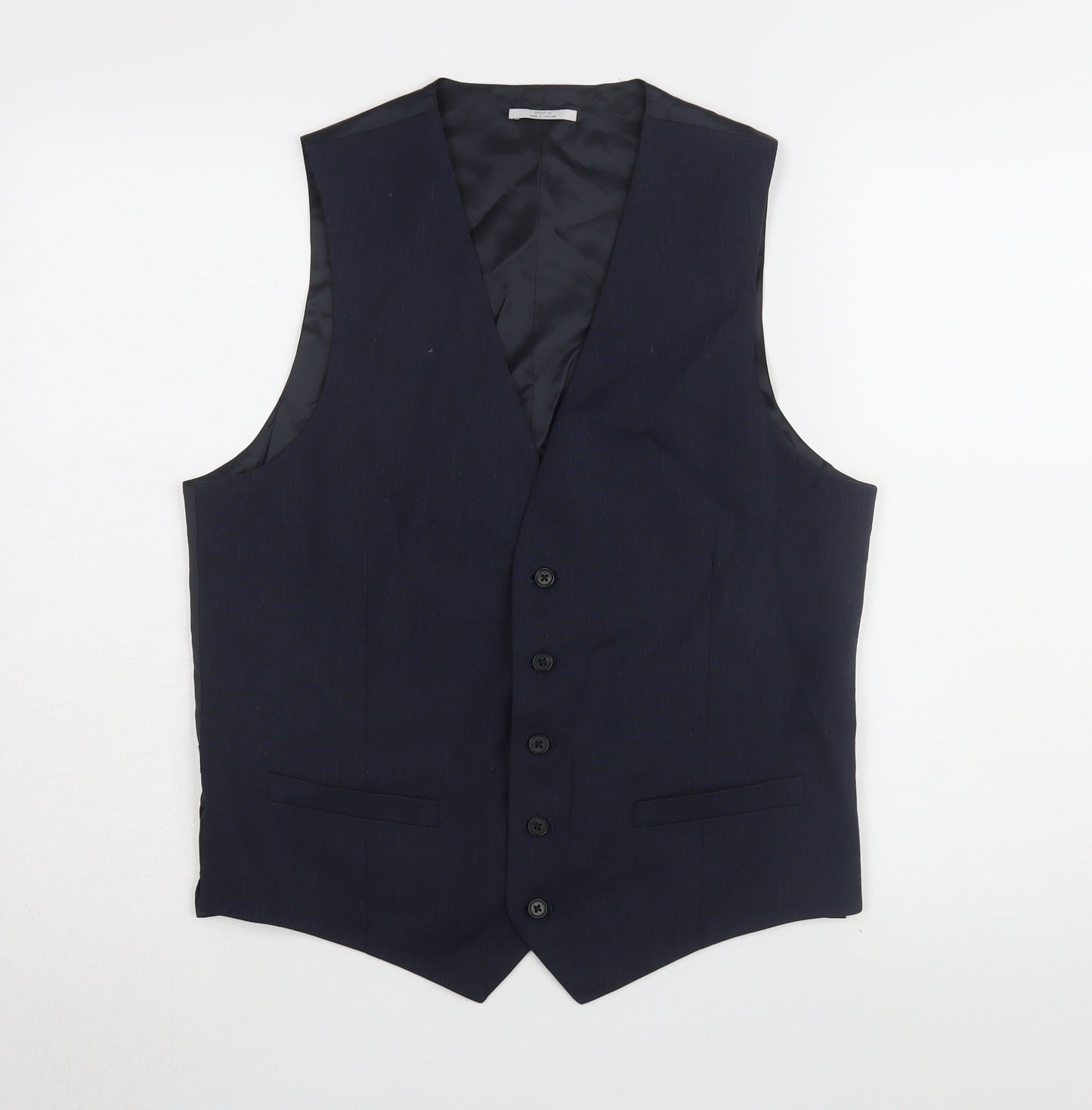 Mens UK Size 40 Marks and Spencer Regular Blue Suit Waistcoat