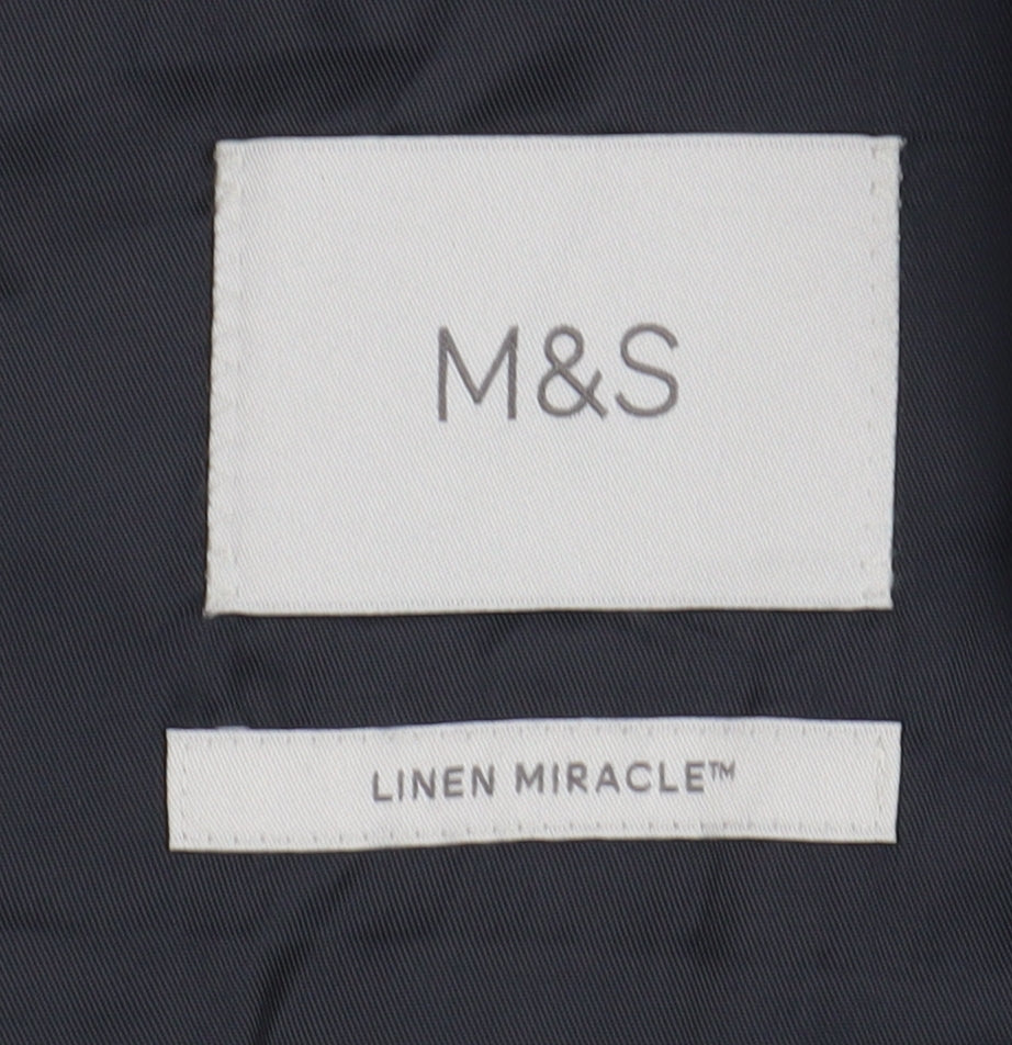 Mens UK Size 40 Marks and Spencer Regular Blue Suit Waistcoat