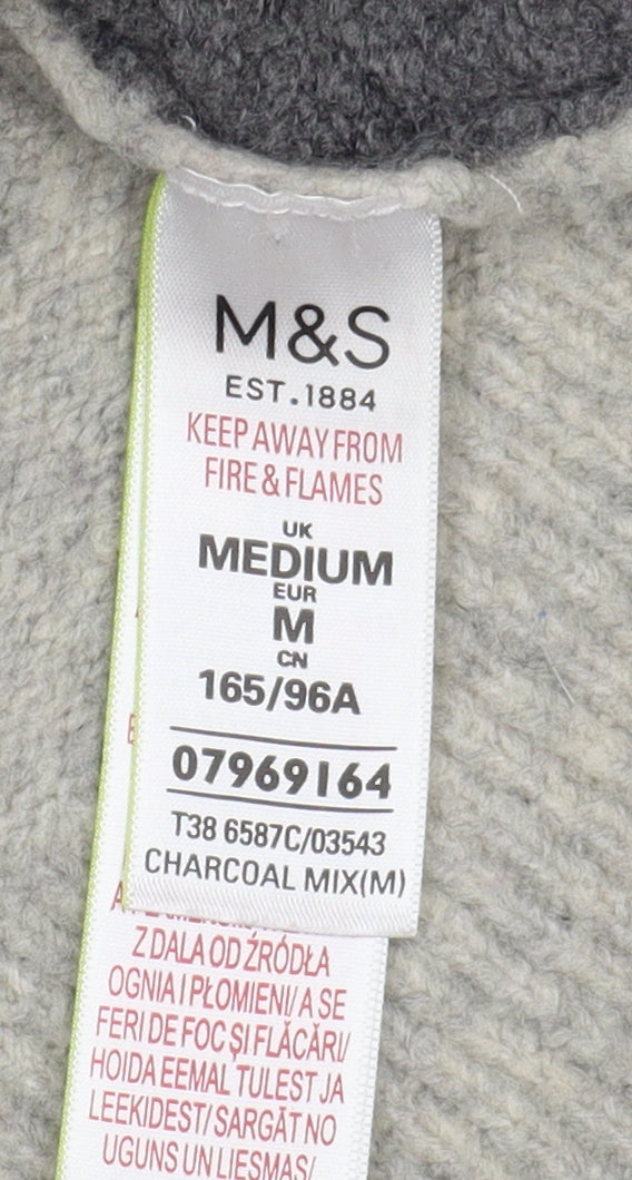 Womens UK Size M Marks and Spencer Grey Pullover Jumper