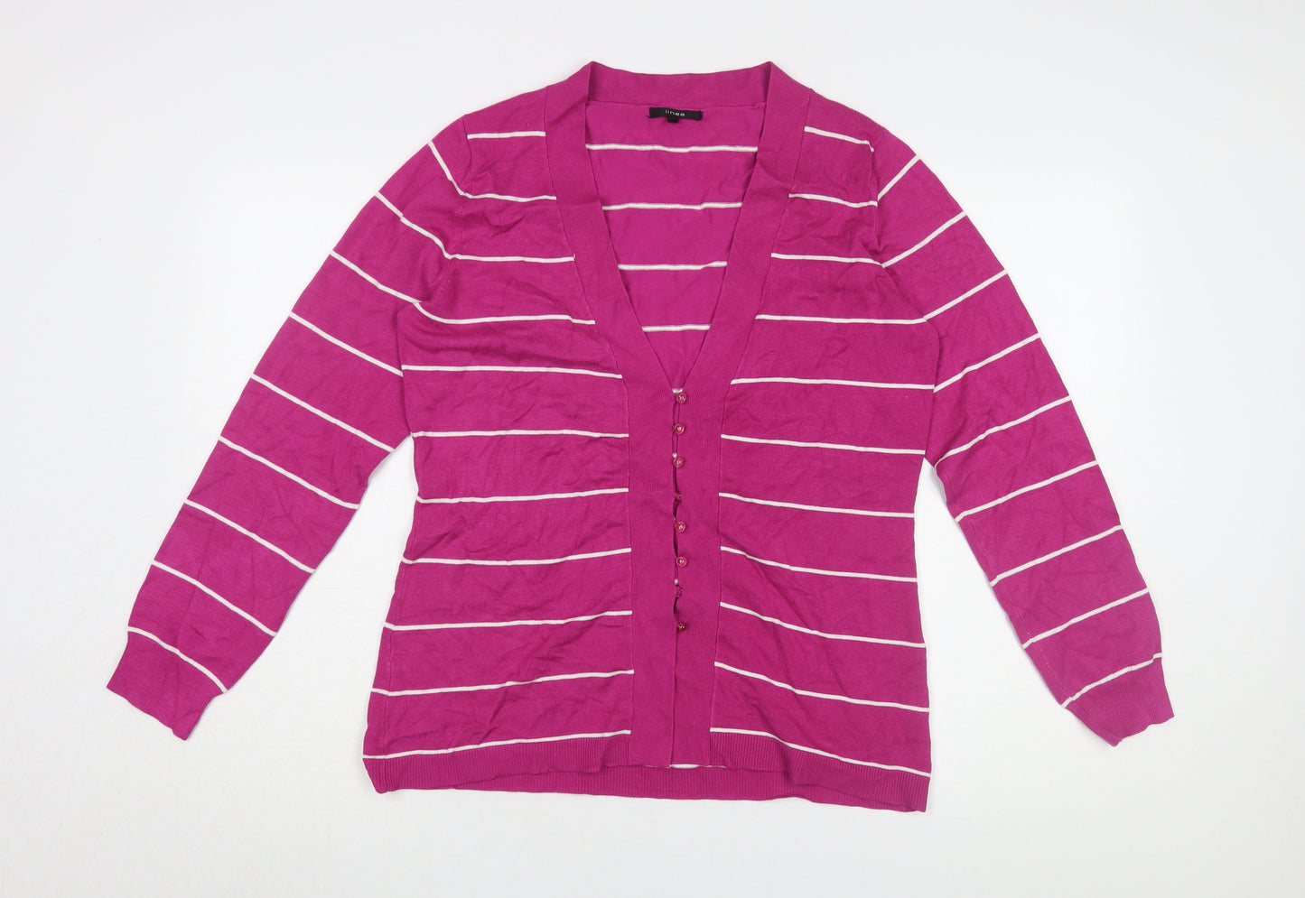 Womens UK Size L Linea Pink Cardigan Jumper