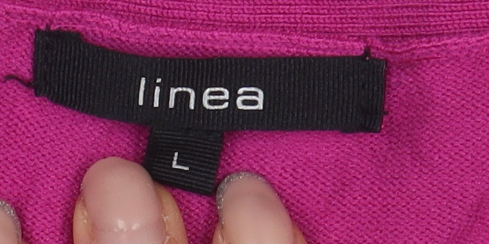 Womens UK Size L Linea Pink Cardigan Jumper