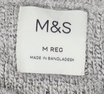 Marks and Spencer Men's Grey Pullover Jumper Medium