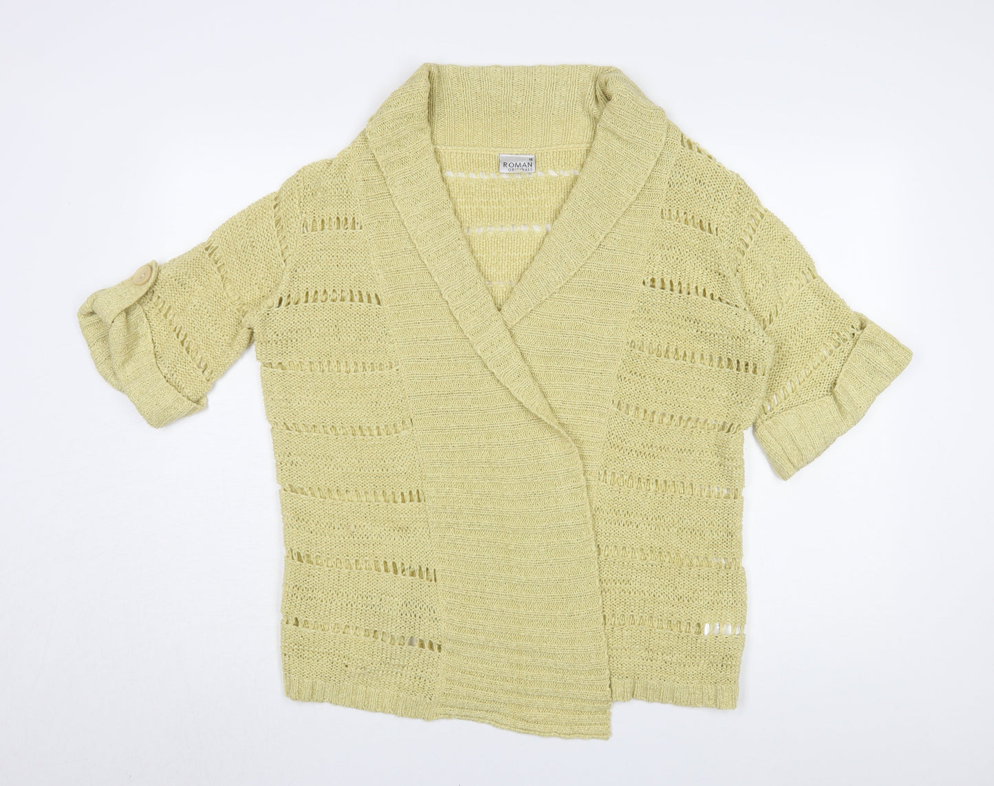 Womens UK Size 16 Roman Originals Beige Cardigan Jumper