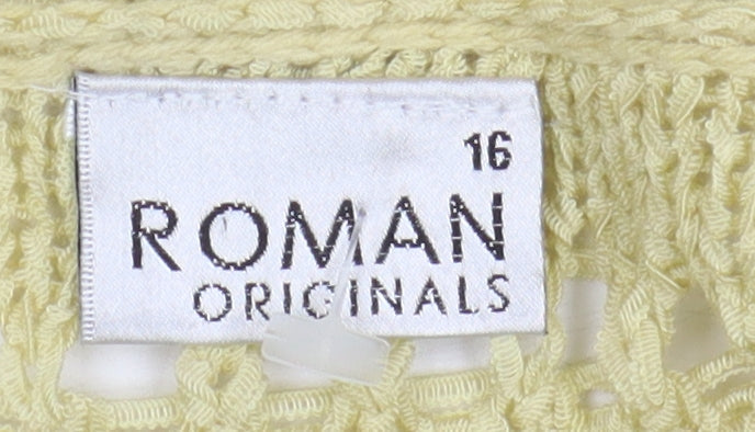 Womens UK Size 16 Roman Originals Beige Cardigan Jumper